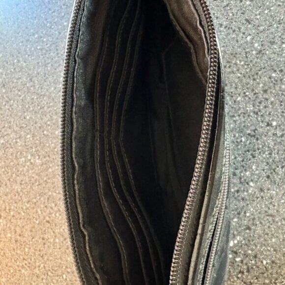 Coach Wristlet Black Canvas Signature Sufflette Clutch Wallet Wristlet - Picture 4 of 4